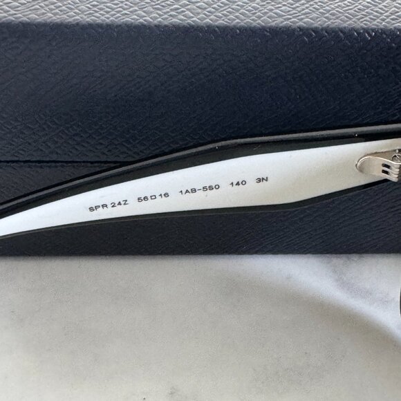 SOLD! PRADA PR 24ZS 56 Women's Square Sunglasses - Black/Gray - New in Box - Picture 6 of 13